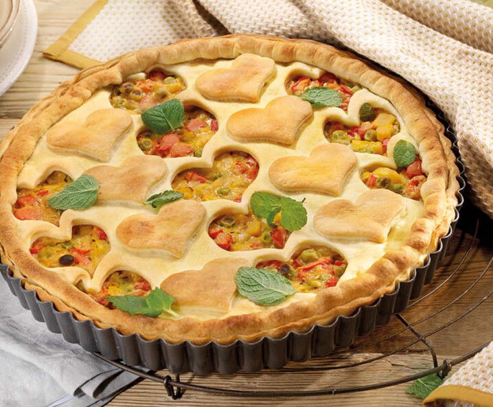 Rezept Gedeckte Quiche mit Hummus und Erbsen Tante Fanny