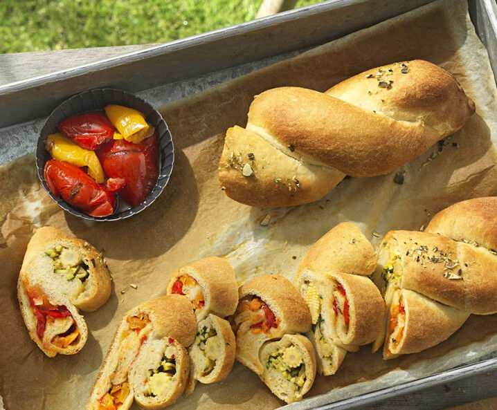 Rezept Gemüsestriezel mit Grillpaprika und Zucchini Tante Fanny