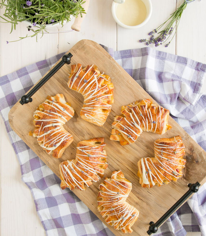 Pfirsich-Lavendel-Taschen Tante Fanny
