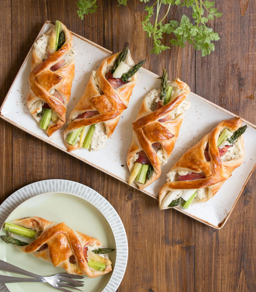 Spargel-Taschen Blätterteig -Tante Fanny