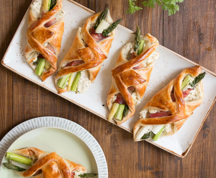 Spargel-Taschen Blätterteig -Tante Fanny