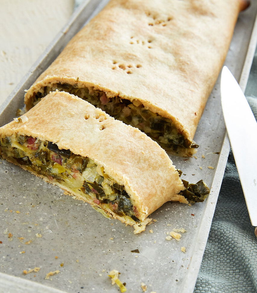 Mürbteig Lauchstrudel - Rezept Tante Fanny
