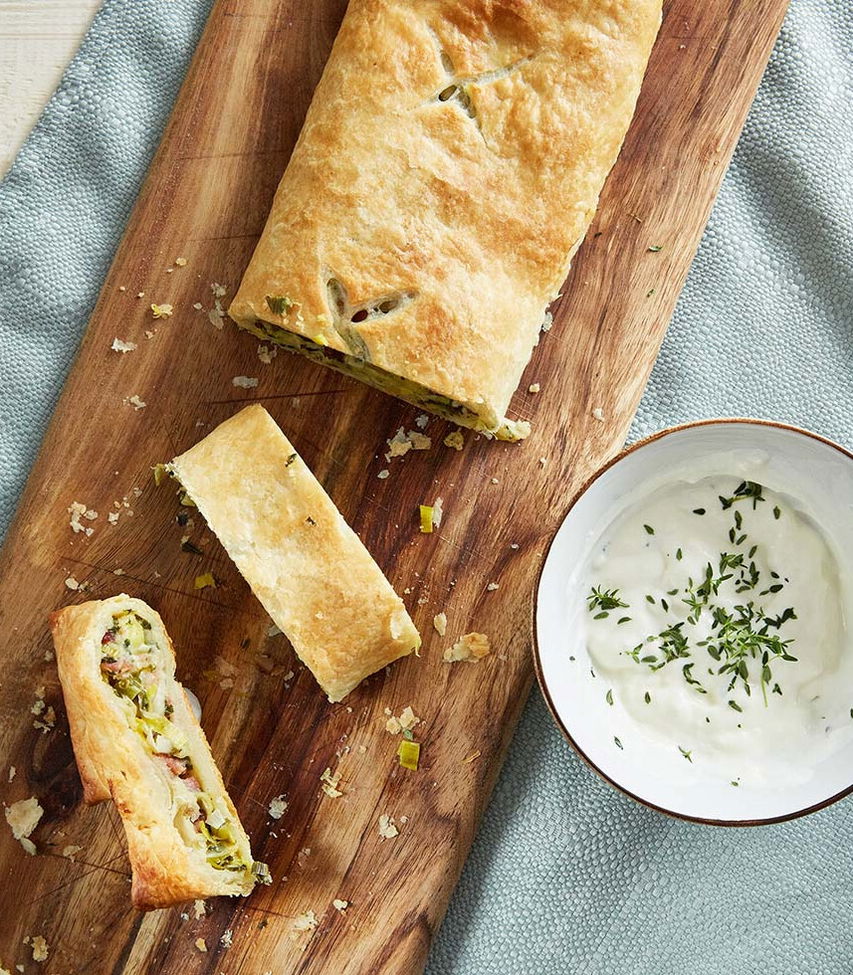 Blätterteig Lauch Strudel