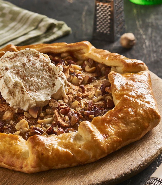 Apfelgalette mit Eis - Rezept Tante Fanny
