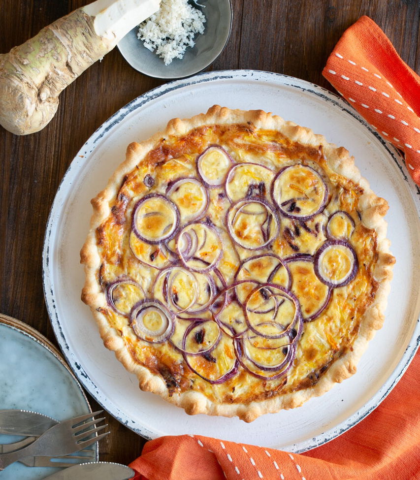 Quiche mit Wurzelgemüse