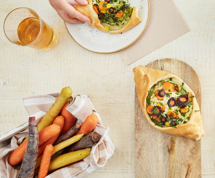 Dinkel-Pizzaschiffchen mit Wirsing