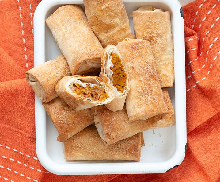 Süße Mini-Kürbisstrudel mit Zimt