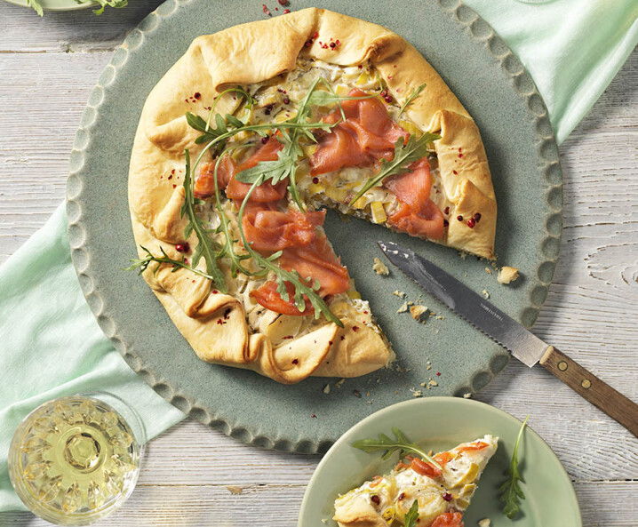 Lauchgalette mit Lachs - einfaches Rezept