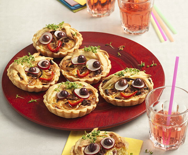 Quiche Gesichter - Rezept für Kinder