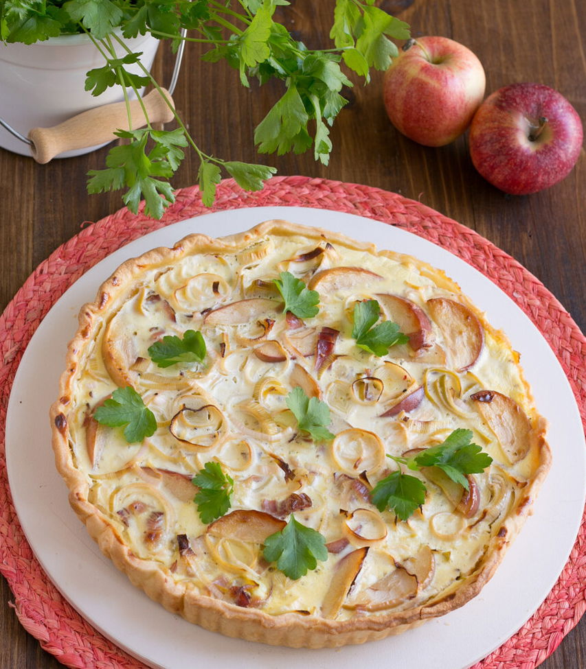 Apfel-Lauch-Quiche -einfaches Rezept