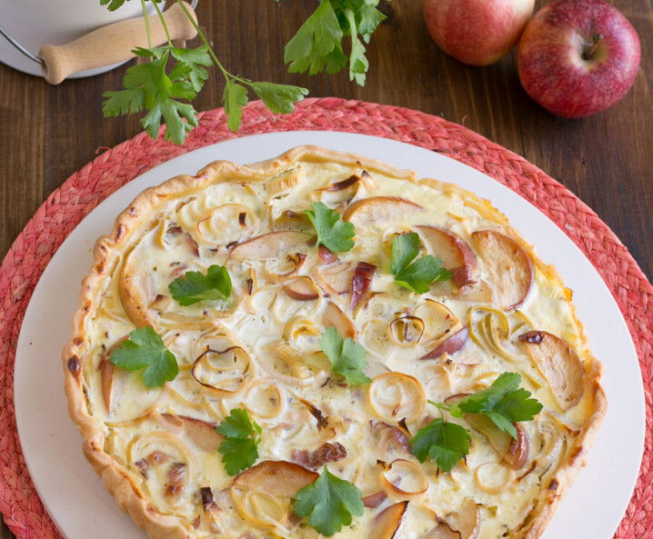 Apfel-Lauch-Quiche -einfaches Rezept