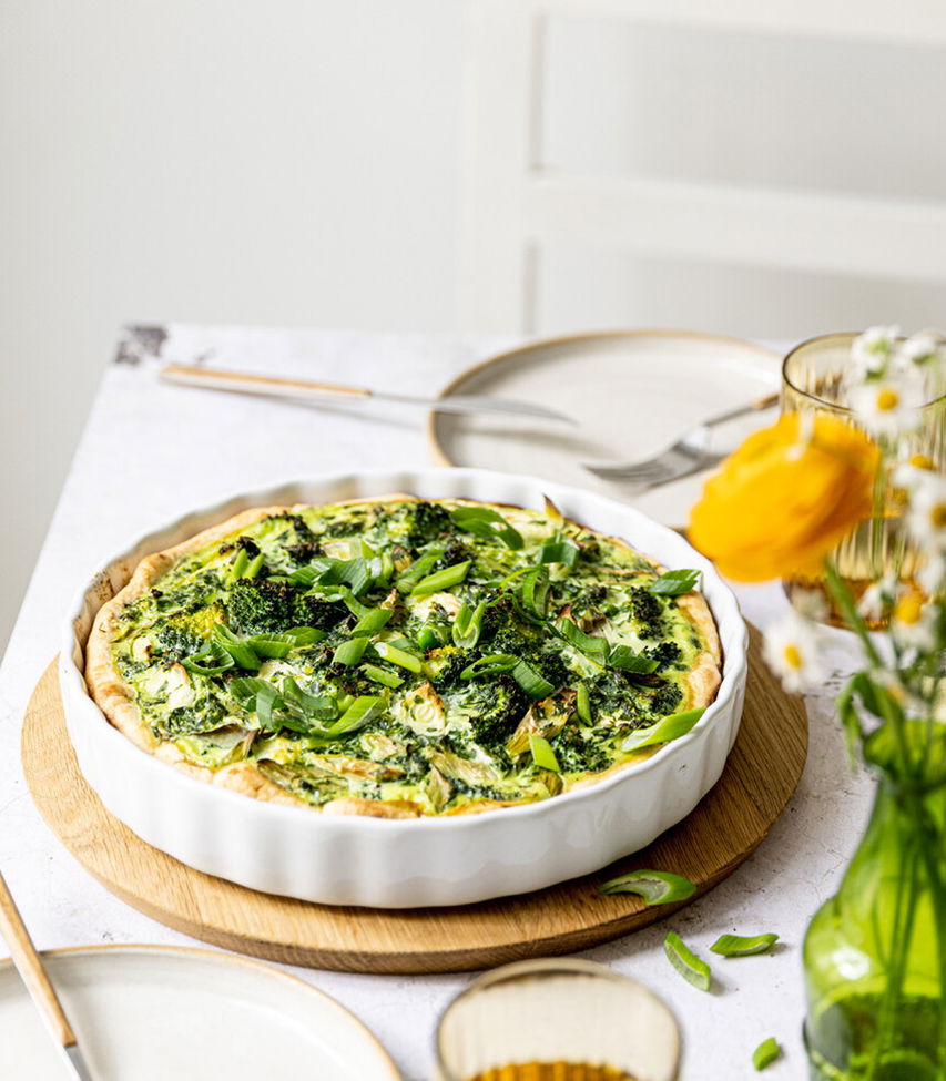 Bärlauch-Gemüsequiche vegetarisch - Rezept