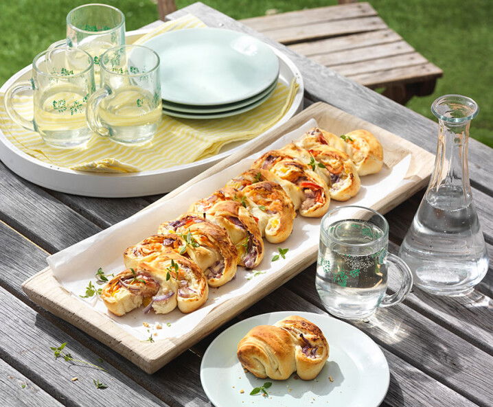 Pizzazopf mit Lachs - sommerliches Rezept