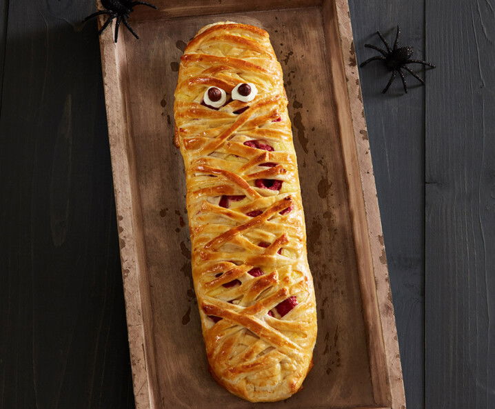 Süße Strudel-Mumie - süßes Halloween Rezept