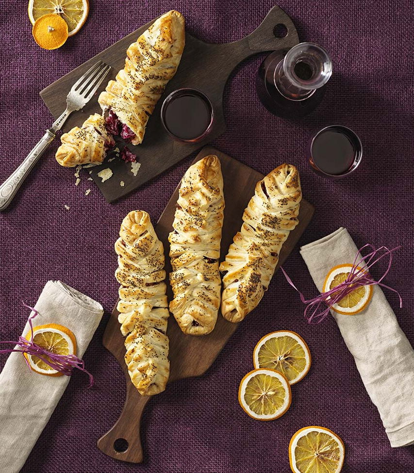 Rotkraut-Flechtstrudel mit Speck und Orange - Tante Fanny