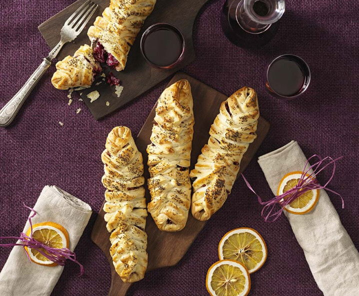 Rotkraut-Flechtstrudel mit Speck und Orange - Tante Fanny