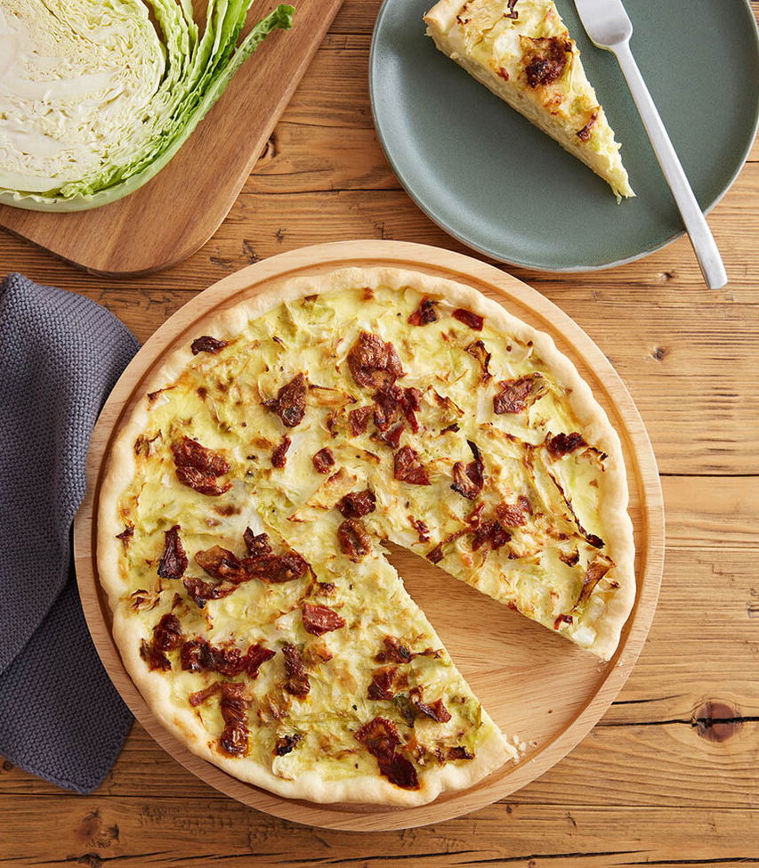 Wirsing-Quiche - einfaches Rezept