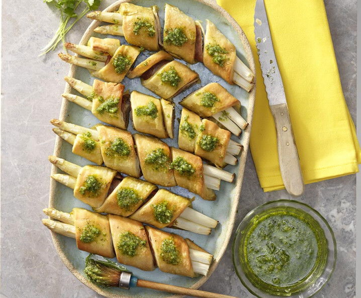 Blätterteighäppchen mit Spargel - Rezept