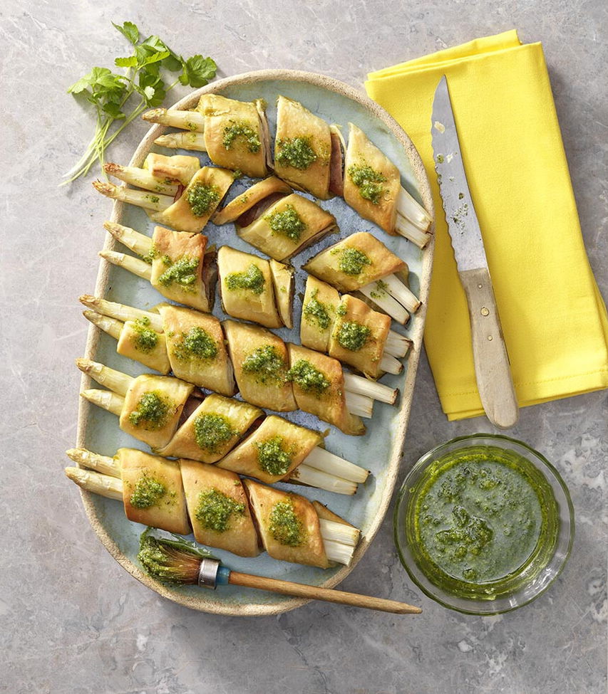 Blätterteighäppchen mit Spargel - Rezept