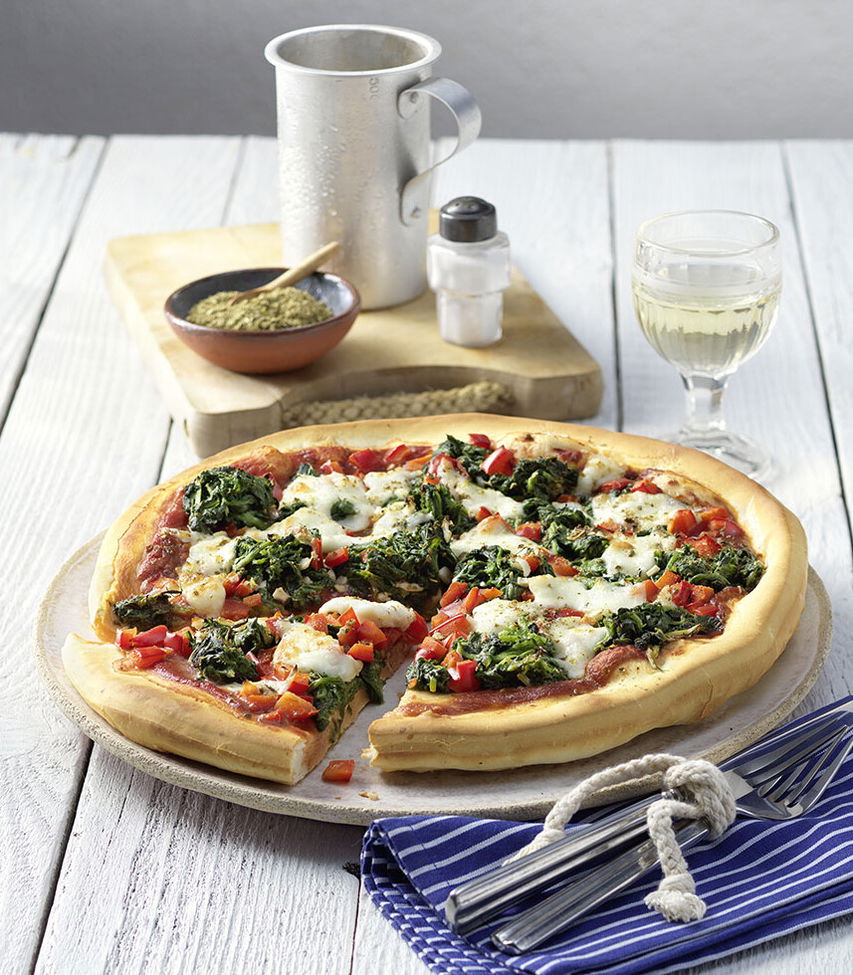 Pizza Popeye mit Spinat - Rezept
