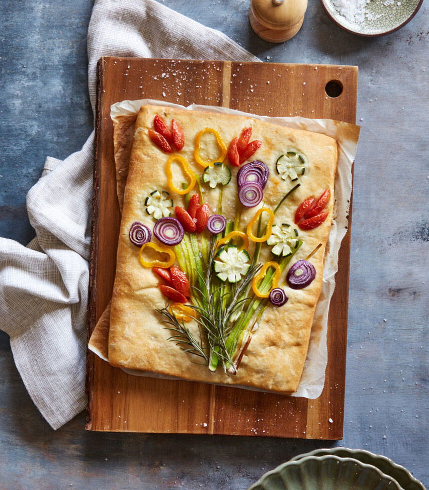 Blumenstrauß-Focaccia