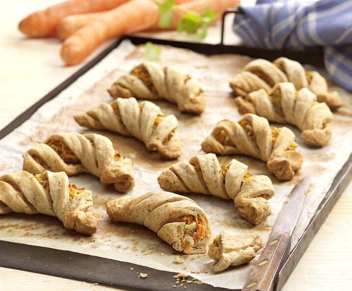 Blätterteig Karotten Happen - einfaches Blätterteighäppchen Rezept