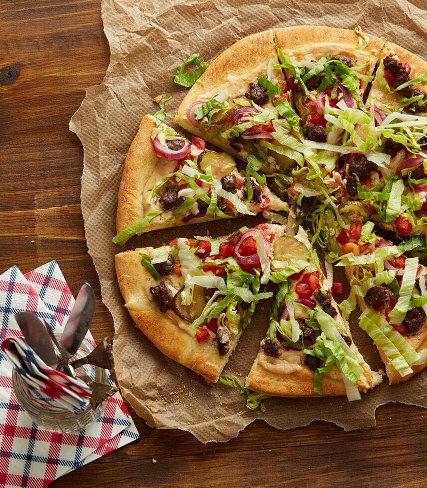 Pizza Chesseburger Style