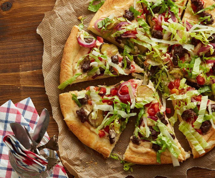 Pizza Chesseburger Style