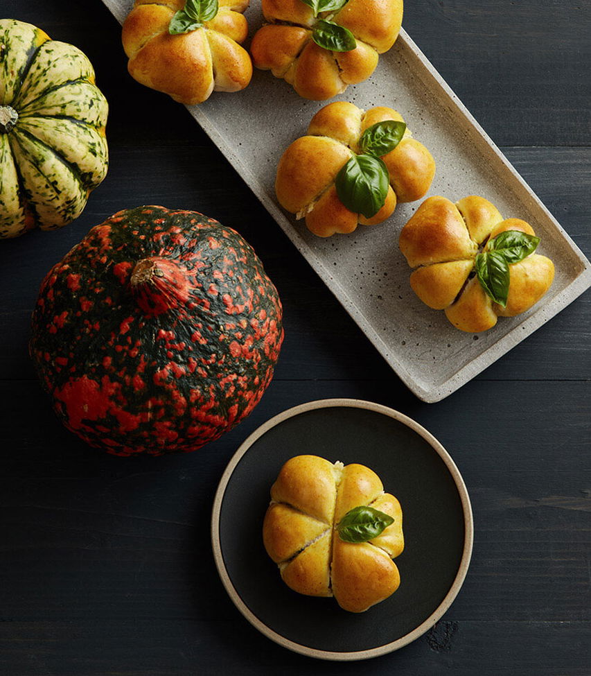 Mini-Pizza-Kürbisse -Halloween Rezept