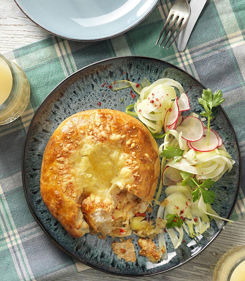 Saftige Erdäpfelnester mit Käse