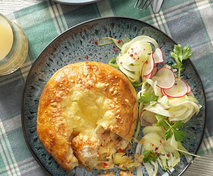 Saftige Erdäpfelnester mit Käse