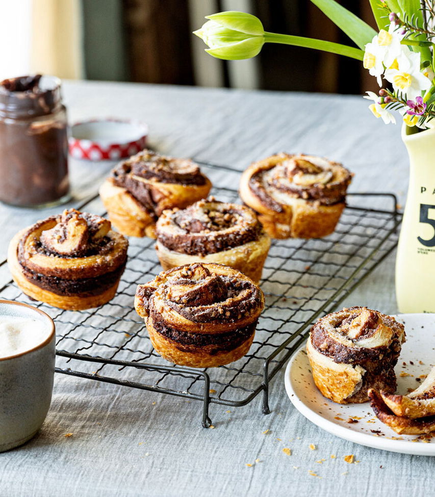 Haselnuss-Nougat-Cruffins