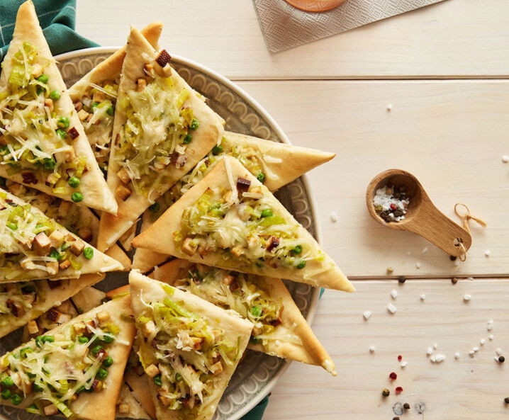 Pizzaecken mit Räuchertofu - veganes Rezept