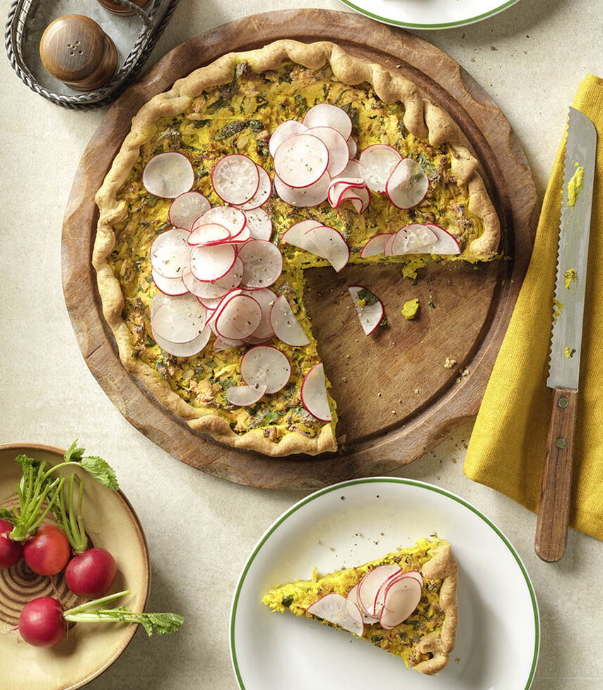 vegane Bärlauch-Quiche