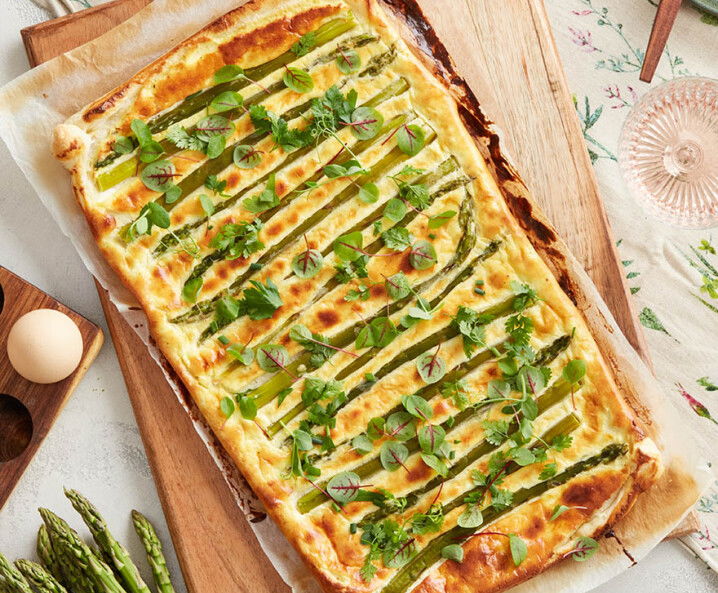 Spargel-Blätterteigtarte
