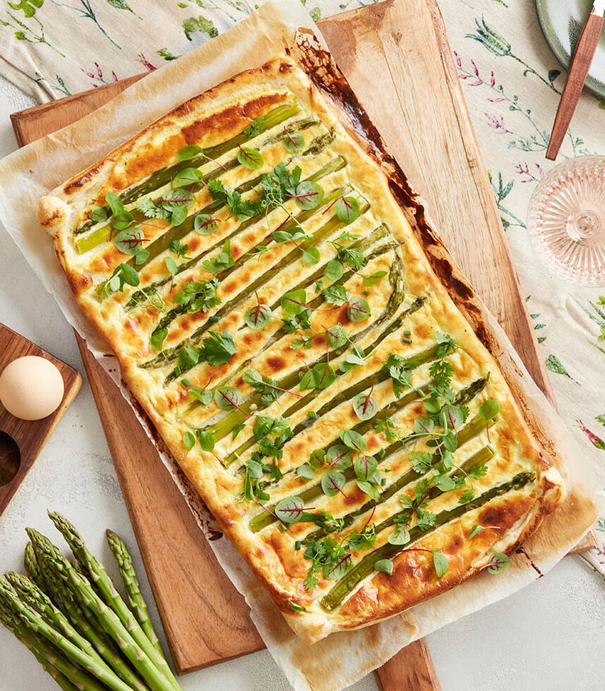 Spargel-Blätterteigtarte