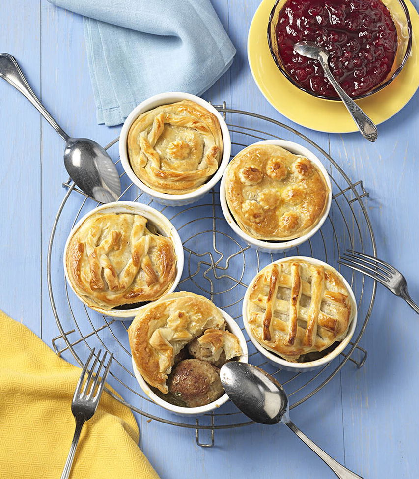 Schwedische Kötbullar Pot Pies