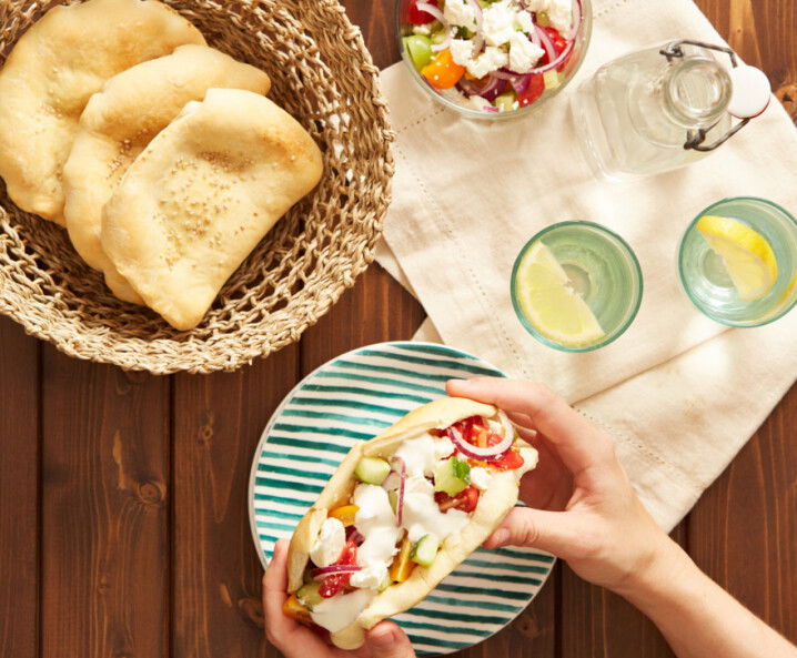Vegetarische Sommer-Pita-Taschen
