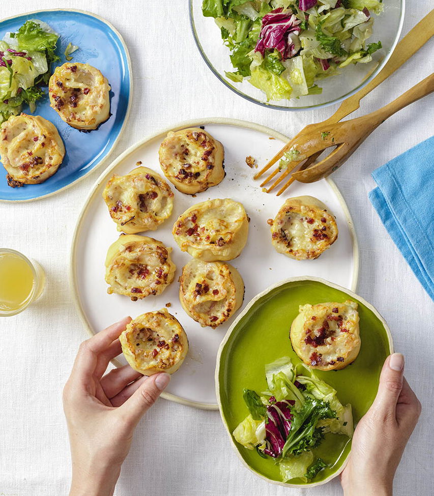 Flammkuchen Schnecken