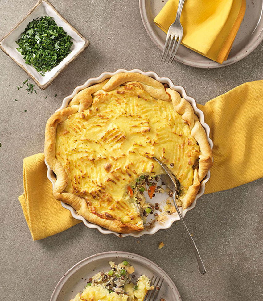 vegetarischer Shepherds Pie mit Linsen