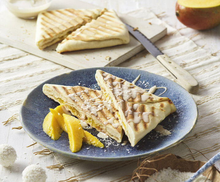 Flammkuchen Toasty: Kokos & Mango