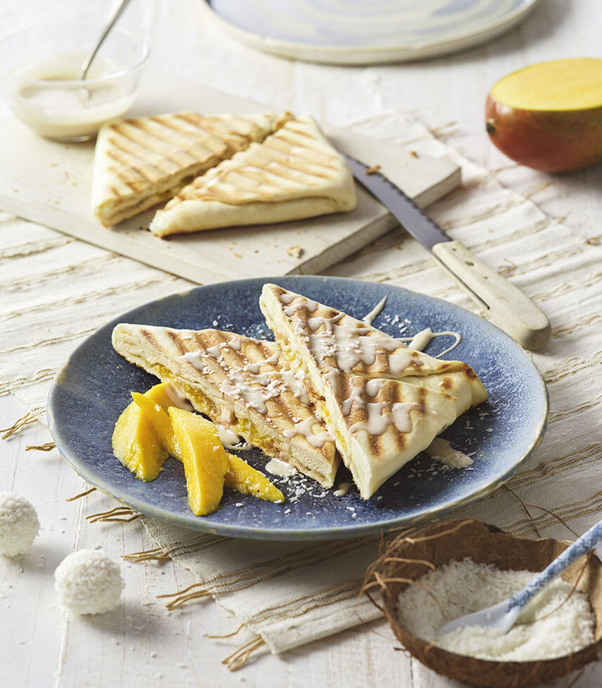 Flammkuchen Toasty: Kokos & Mango