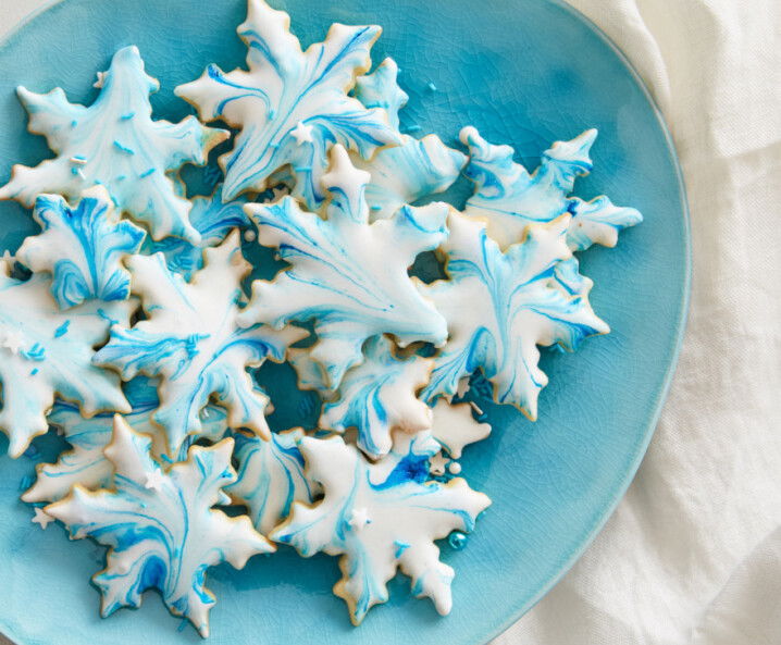 Snowflake Marble Cookies