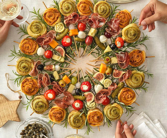 Charcuterie-Wreath - Rezept