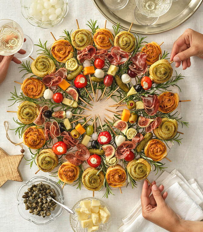 Charcuterie-Wreath - Rezept