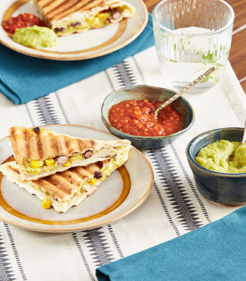 Veganer Flammkuchentoasty: Mexican Style