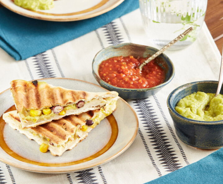 Veganer Flammkuchentoasty: Mexican Style