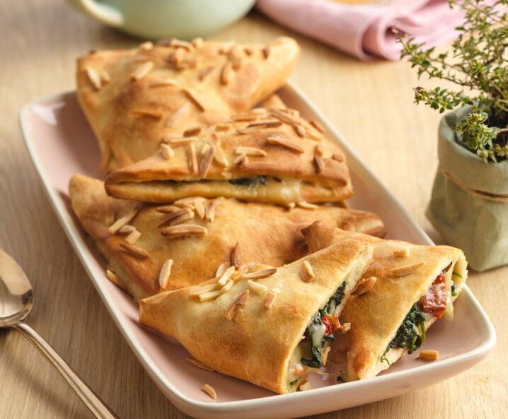 Mediterrane Spinat-Pockets - veganes Rezept | Tante Fanny