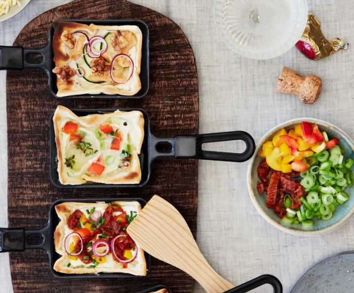 Flammkuchen am Raclette