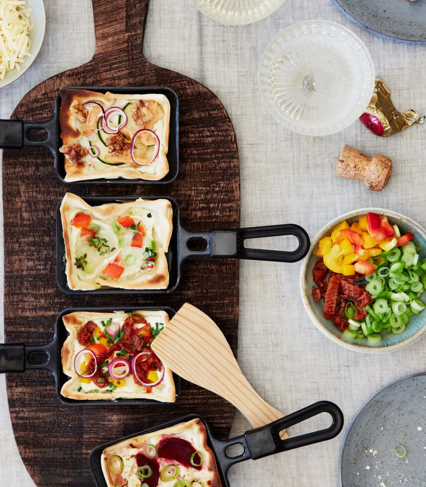 Flammkuchen am Raclette